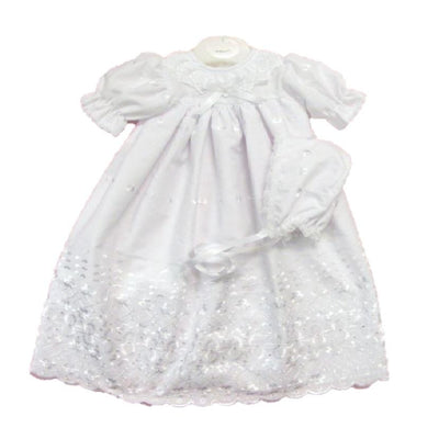 Small Baby Christening Gown and Bonnet - Chic Petit
