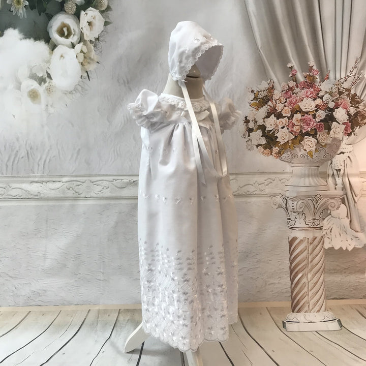 Small Baby Christening Gown and Bonnet - Chic Petit