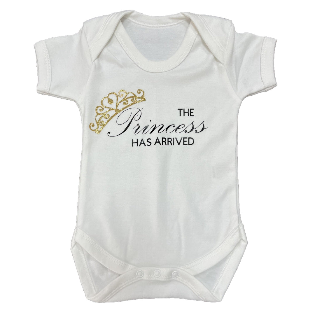 'The Princess Has Arrived' Romper, Vest, Hat Set in a Gift Box - Chic Petit