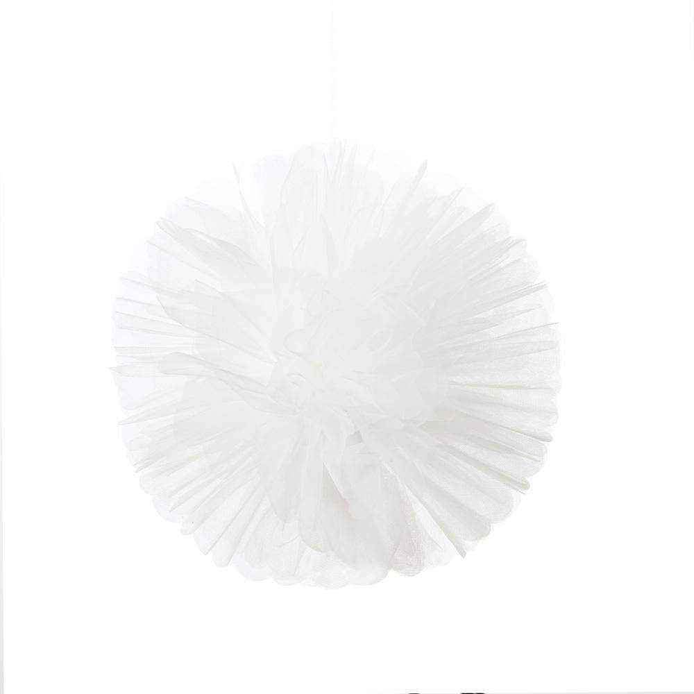 White Tulle Pom Pom - 5" / 13cm - Chic Petit